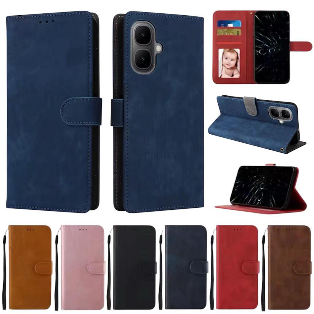 เคสแบบพับได้สำหรับ iNfinix Smart20 Smart10 Pop10 Spark GO2 เคสกระเป๋าหนัง ใส่บัตร แม่เหล็กล็อค
