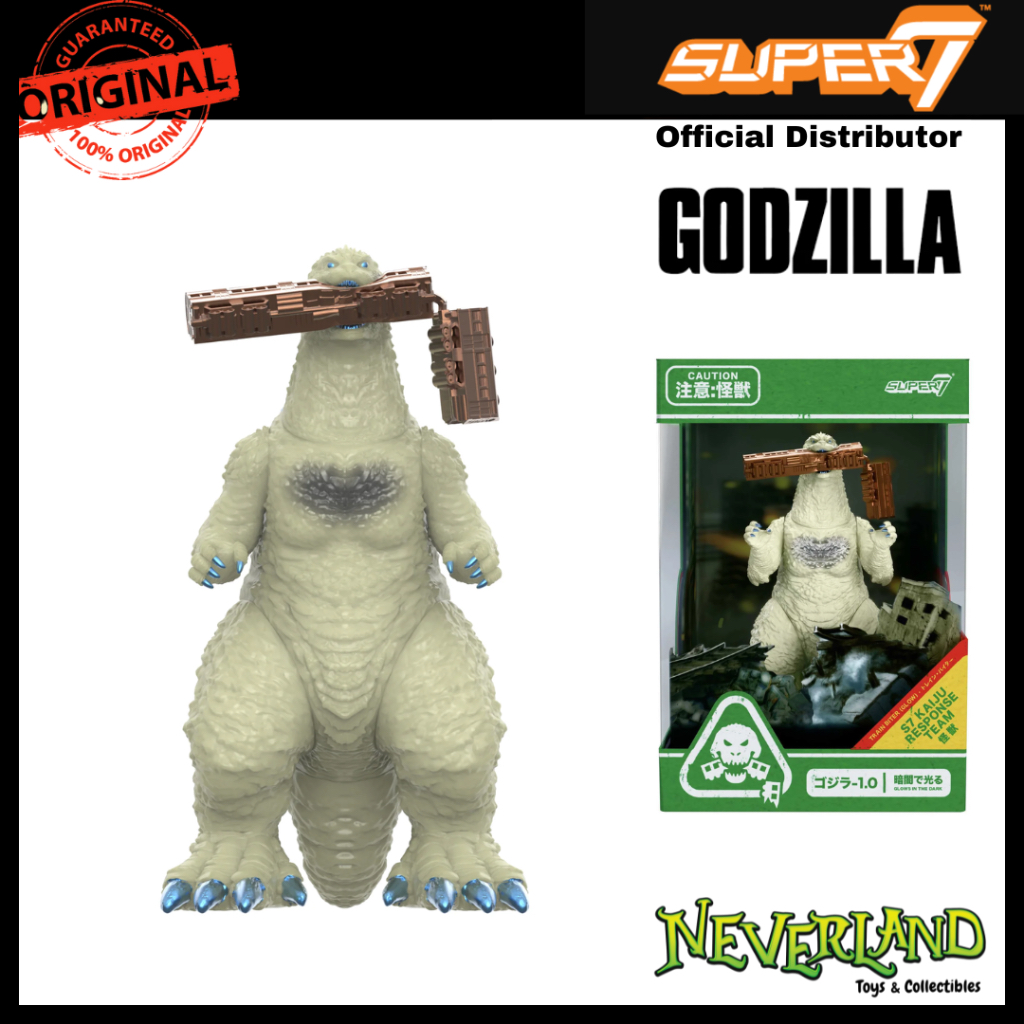 Super7 Godzilla Minus One Train Biter Glow Toho ReAction Figure