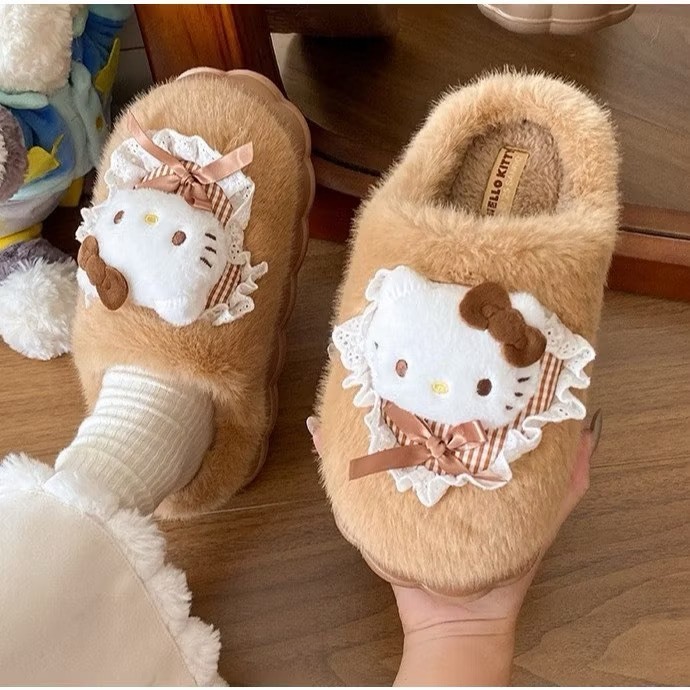 (cafein.home) รองเท้าคิตตี้ รองเท้า Kitty สลิปเปอร์ใส่ในบ้าน รองเท้าใส่ในบ้าน Sliper Kitty