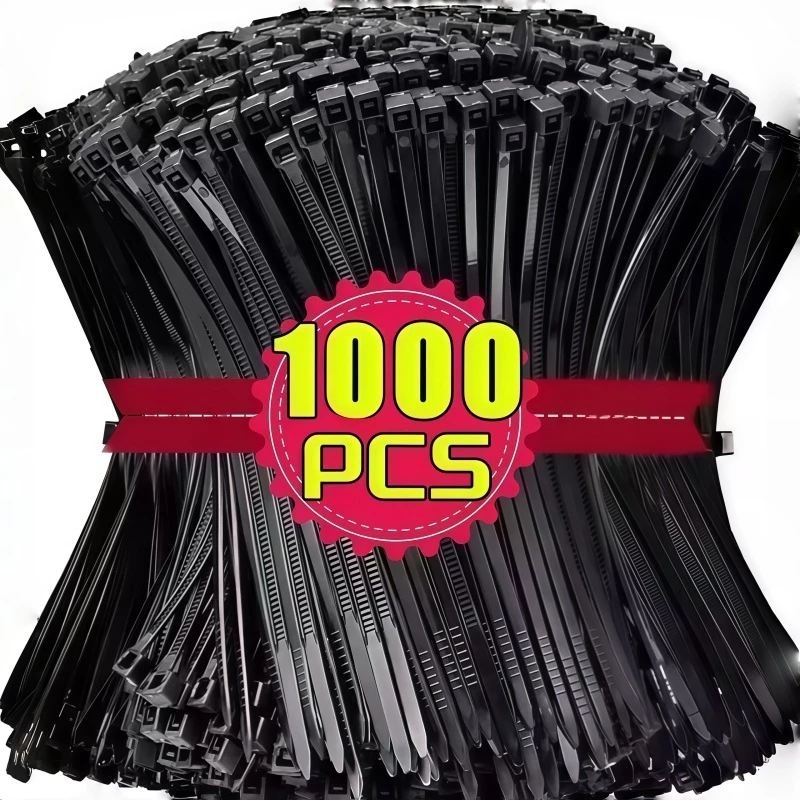เคเบิ้ลไทร์ 100เส้น 4-14นิ้ว สายรัดไนล่อน ทนความร้อนและไฟ สายรัดไฟฟ้าไนลอน ตัวล็อคแข็งแรง