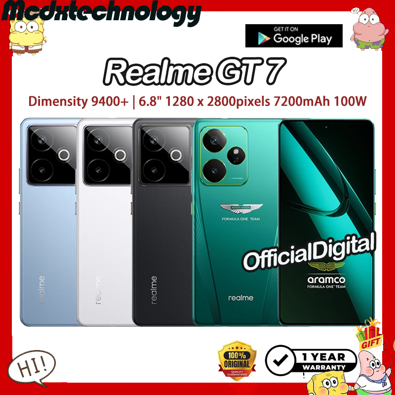 Realme GT 7 Dimensity 9400+ | สนับสนุนไทยและ Google | 6.8 inches 7200mAh 100W Realme GT7 Realme GT6 