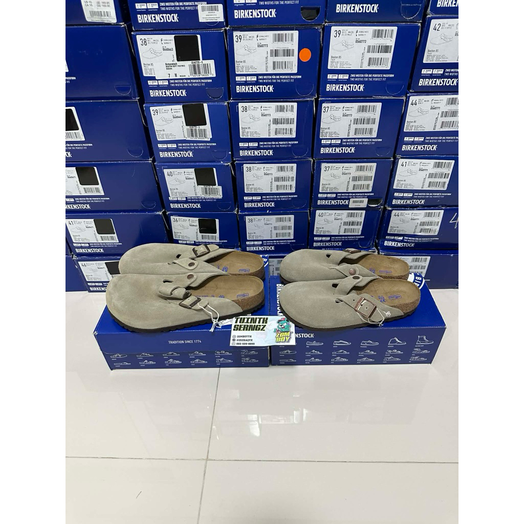 [พร้อมส่งในไทย🇹🇭]Birkenstock Boston SFB สี Taupe[มือ 1 ของแท้💯%]