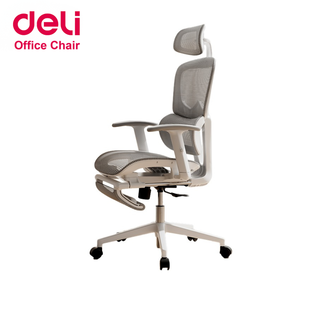 Deli เก้าอี้ออฟฟิศ เก้าอี้เพื่อสุขภาพ แขนปรับได้ เอนได้ เบาะตาข่าย ระบายอากาศ Office Chair