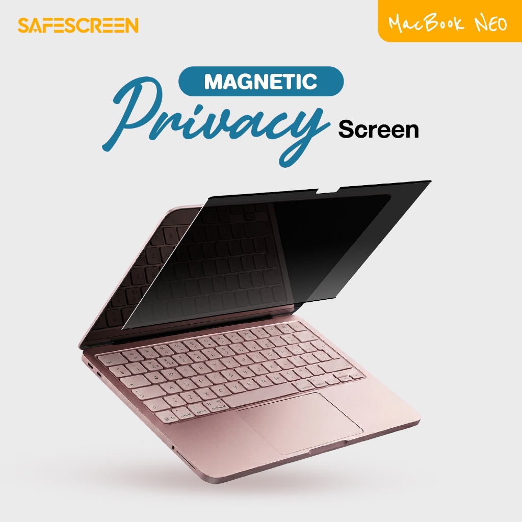 ฟิล์มกันเสือก แบบแม่เหล็ก สำหรับ Macbook Neo (Magnetic Privacy Screen Easy Snap)