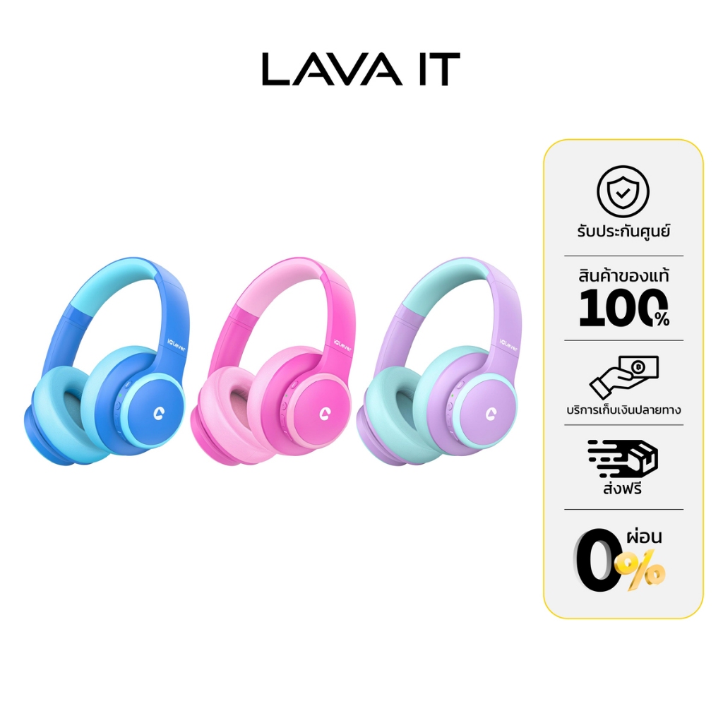 iClever BTH26 Active Noise Cancelling Headphones หูฟังครอบหูสำหรับเด็ก (รับประกันสินค้า 1 ปี)
