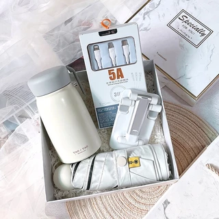 Birthday Giftสไตล์ไทยขายดี 60+,ของขวัญบริษัท ส่งให้เพื่อนส่งแฟนให้เพื่อนสนิท กล่องของขวัญสีขาวละเอียดอ่อน, ถ้วยกาแฟทุกวั