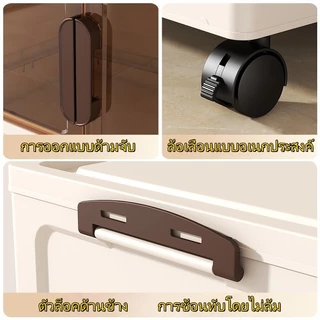 🔥50-80cm ตู้เก็บของ พับได้ ตัวถูกล้อ ไม่ต้องประกอบ ขนาดรองรับน้ำหนัก 400 กก. รับประกัน 1 เดือน cabinet