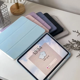 Case iPad Gen10 Air4/5/6/7/8 10.9 compatible for Pro11 gen7/8/9 10.2เคสไอแพด gen5/6 9.7หลังใส เคสไอแพดสีดํา 11นิ้วหลังทึ