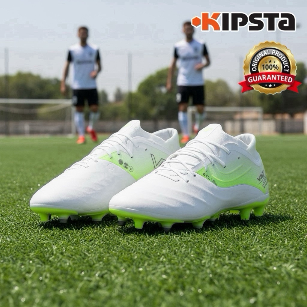 รองเท้าฟุตบอลสำหรับผู้ใหญ่ “มีไซส์ 39-46” รุ่น Viralto IV Pro (สีขาว/นีออน) KIPSTA