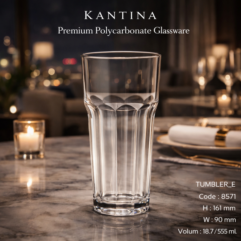 Kantina แก้วน้ำโพลีคาร์บอเนต 555ml รุ่น 8571 ใสเหมือนแก้วจริง