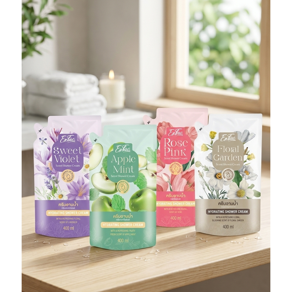 เอ็กซ์แฟค ครีมอาบน้ำ ชนิดเติมขนาด 400ml EXFAC Shower Cream Refill  400ml