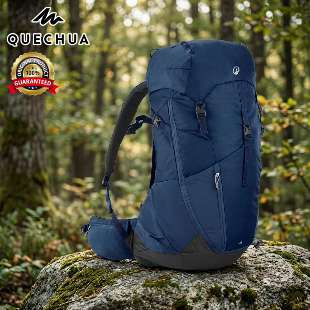 กระเป๋าเป้สะพายหลังขนาด 38 ลิตร รุ่น MH500 (สีน้ำเงิน) QUECHUA