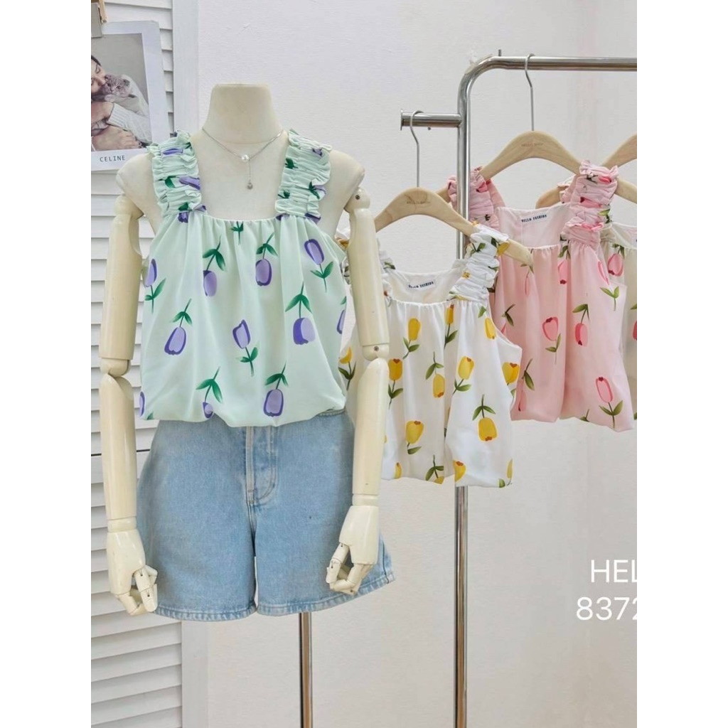 เสื้อสายเดี่ยวจั้มยางยืด ผ้าชีฟองมีซับใน 2 ชั้น ชายบอลลูนน่ารักมาก ราคา ถูกที่สุด ดีลบีเคเค แกลเลอรีภาพที่ 5