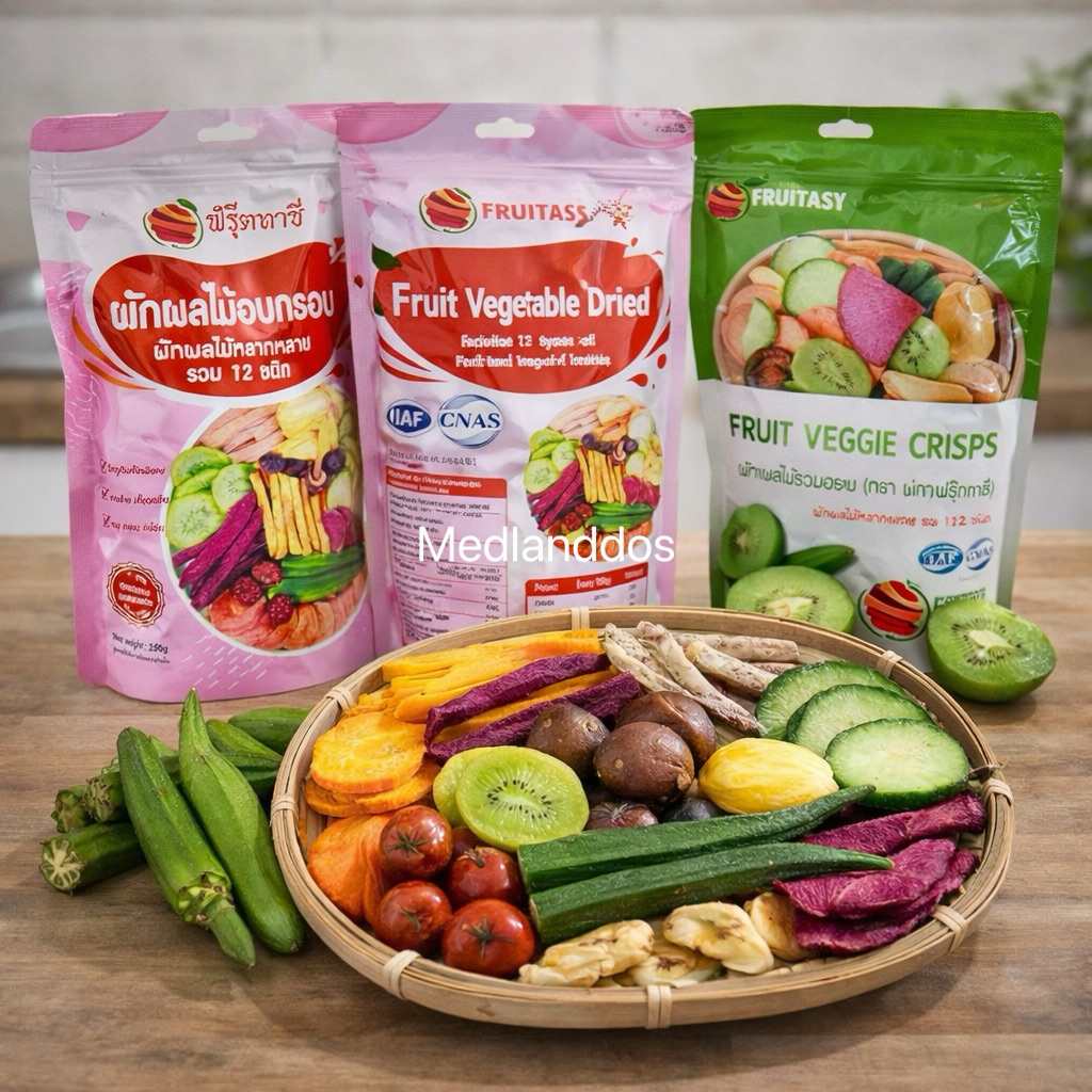 🥬ผักอบกรอบ รสOriginal ถุงละ250g กรอบอร่อย ไร้แป้ง ไม่มีน้ำมัน