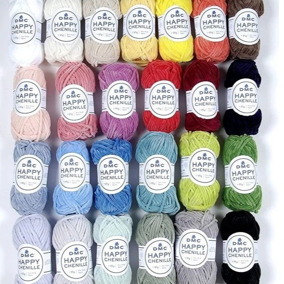 DMC Happy Chenille ชุด kit ถักตุ๊กตานุ่มนิ่ม Amigurumi ไหมมินิ 25 ม้วน ราคา ถูกที่สุด ดีลบีเคเค แกลเลอรีภาพที่ 5