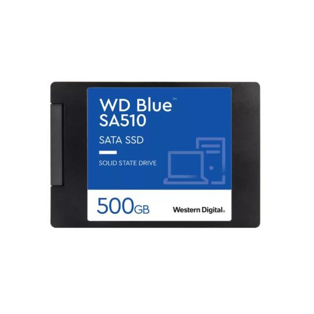 WD SSD BLUE SA510 2.5"500GB, SATA 3(6GB/S) - READ 560MB/S, WRITE 510MB/S, 5YEAR Model : WDSSD500GB-S