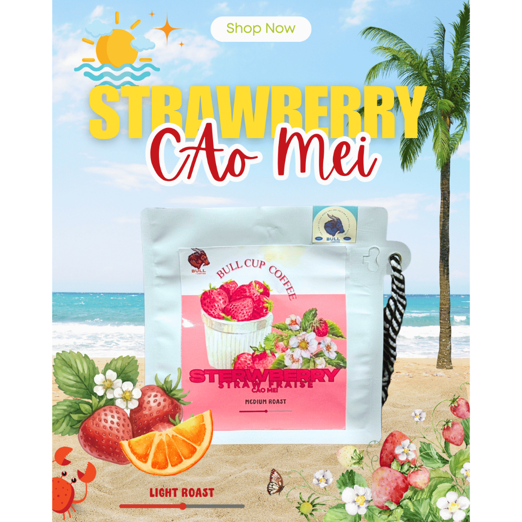 เมล็ดกาแฟคั่วอ่อน Colombia ''Strawberry กลิ่นสตอเบอร์รี่''
