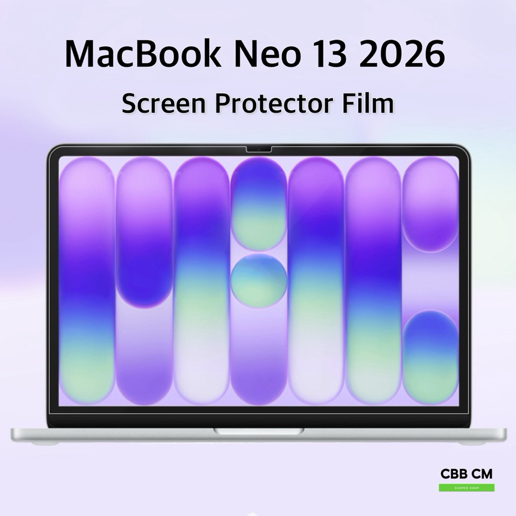 Screen Protector Film For MacBook Neo 13 2026 A3404 HD Matte Blue Light Cut ฟิล์มกันรอยหน้าจอแมคบุ๊ค