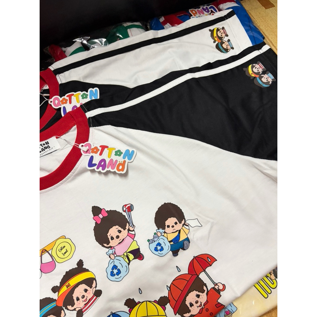 เสื้อยืด Oversize งานป้าย Qottonland ม่อนชิสายรุ้ง