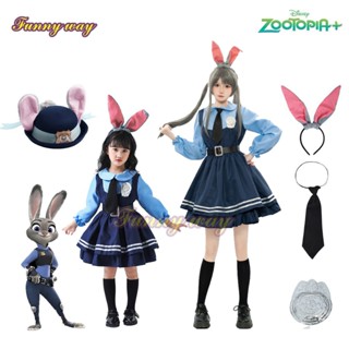 Judy Hopps คอสตูมคอสเพลย์ อะนิเมะ Zootopia วันฮาโลวีน ชุดกระ…