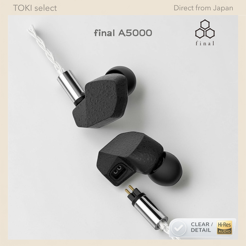 final A5000 Hi-Res In-Ear Monitor 2Pin Detachable Clear Sound f-Core DU