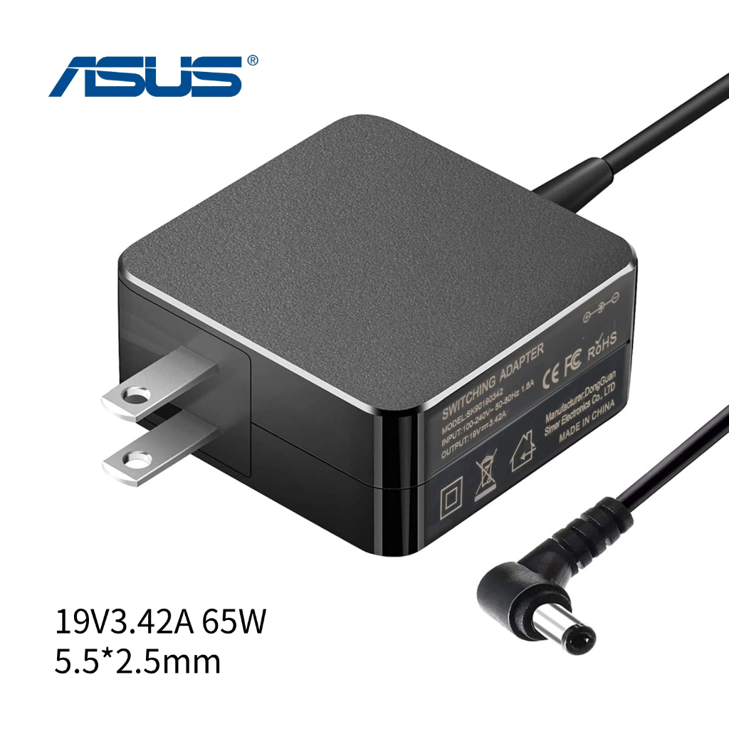 อะแดปเตอร์โน๊ตบุ๊ค ASUS 19V3.42A 65W 5.5*2.5mm A2 A3 A8 X5 W5 A3 K40IJ M6 U1E W5 Z70 Laptop Adapter