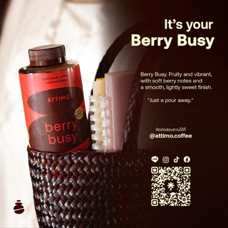 กาแฟสกัดเย็นเข้มข้นพิเศษ คั่วอ่อน Cold Brew Concentrate 330ml | ATTIMO COFFEE - Berry Busy