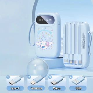 perimom（ccc）พาวเวอร์แบงค์ 30000mAh รุ่น มีสายในตัว4ห้ว พกง่าย สะดวกสุด มาพร้อมสายชาร์จ