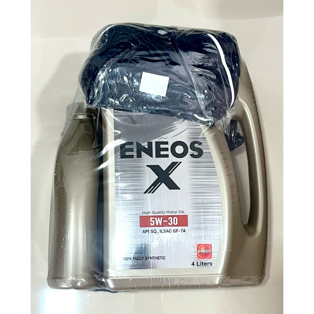 ENEOS X 5W-30 API SQ SUPER FULLY SYNTHETIC น้ำมันเครื่องสังเคาระห์แท้ 1 ลิตร 4 ลิตร และ 5 ลิตร+เสื้อ