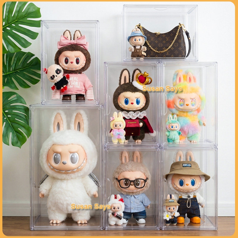 ตู้ใส กล่องใสเก็บของ กล่องเก็บของที่เก็บกระเป๋า ตู้อะคริลิค ตุ๊กตา กล่องใส่