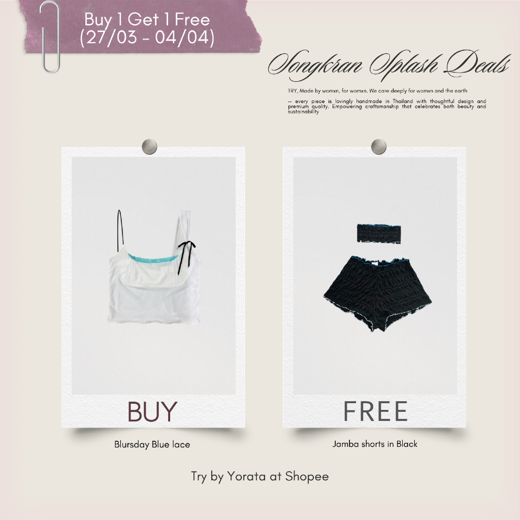 Try_yorata | Blursday Michelin top, Mini lettuce top, Blue lace, Legging Skants เสื้อกล้าม เสื้อครอป