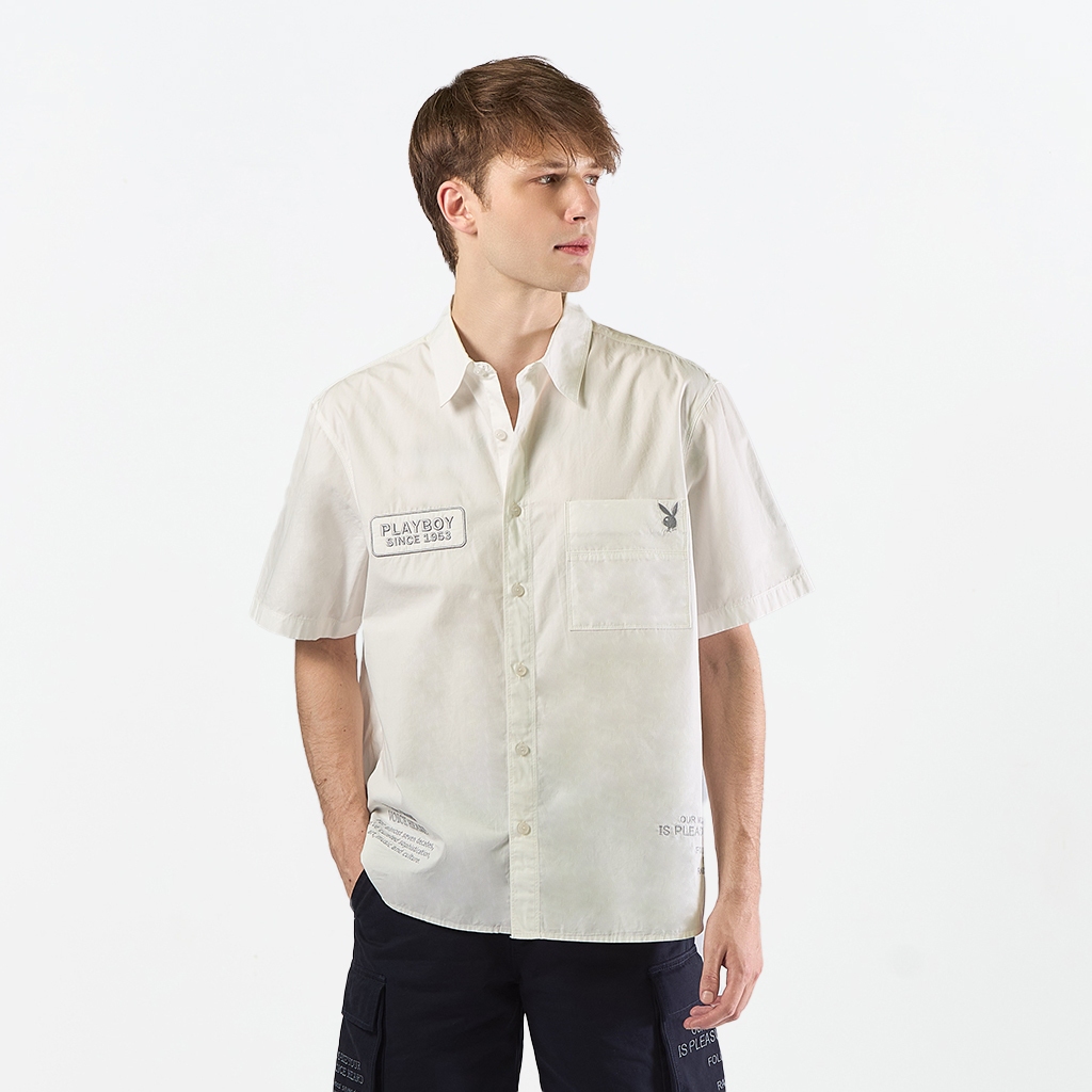 PLAYBOY VACATION TIME เสื้อเชิ้ต LOOSE P1MT262SS005OW