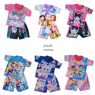 (F2605) ชุดเด็ก ชุดเซ็ทเด็กผู้หญิง พิมพ์ลายเจ้าหญิงและการ์ตู…