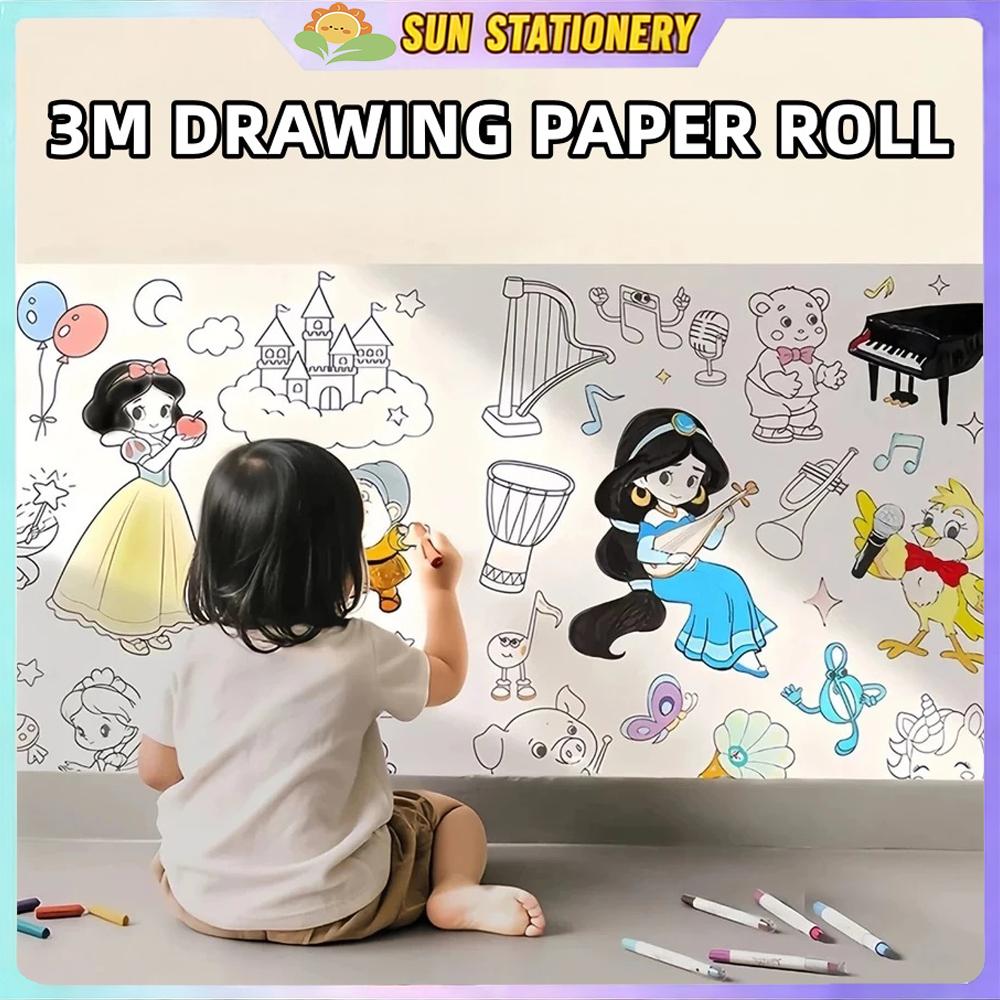 3/5 เมตร โปสเตอร์ระบายสียักษ์ ภาพระบายสี ยักษ์ กระดาษระบายสีแผ่นใหญ่ การออกกำลังกายความรู้สึกสี ลวดลายน่ารัก