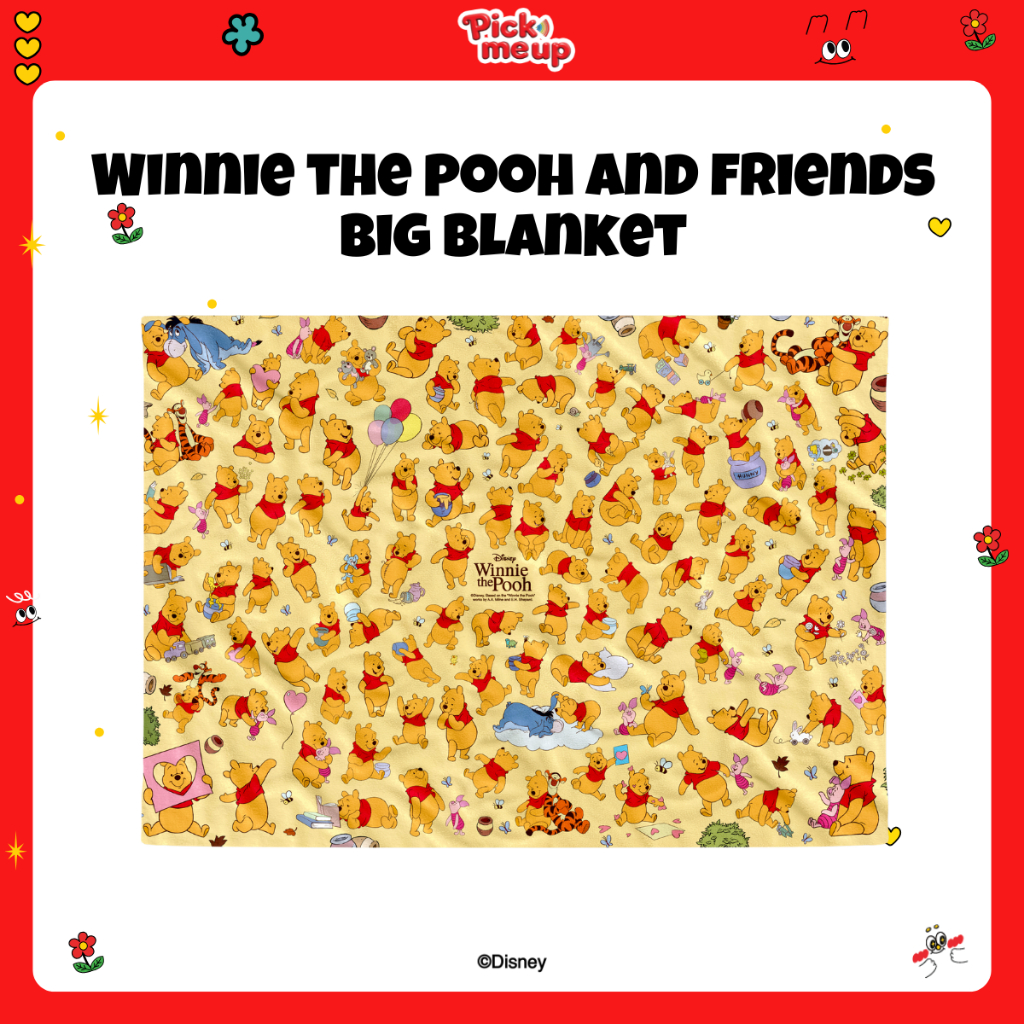 PickMeUp ผ้าห่มพิมพ์ลาย Winnie the Pooh and Friends Big Blanket