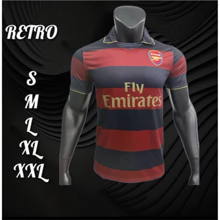 Retroเสื้อกีฬาฟุตบอลย้อนยุคลากลายฤดูกาลผ้าดีใส่สบาย_