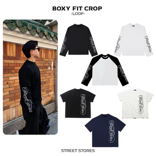 เสื้อ Boxy Fit Crop คอลLoop ทรงครอป Street Stores