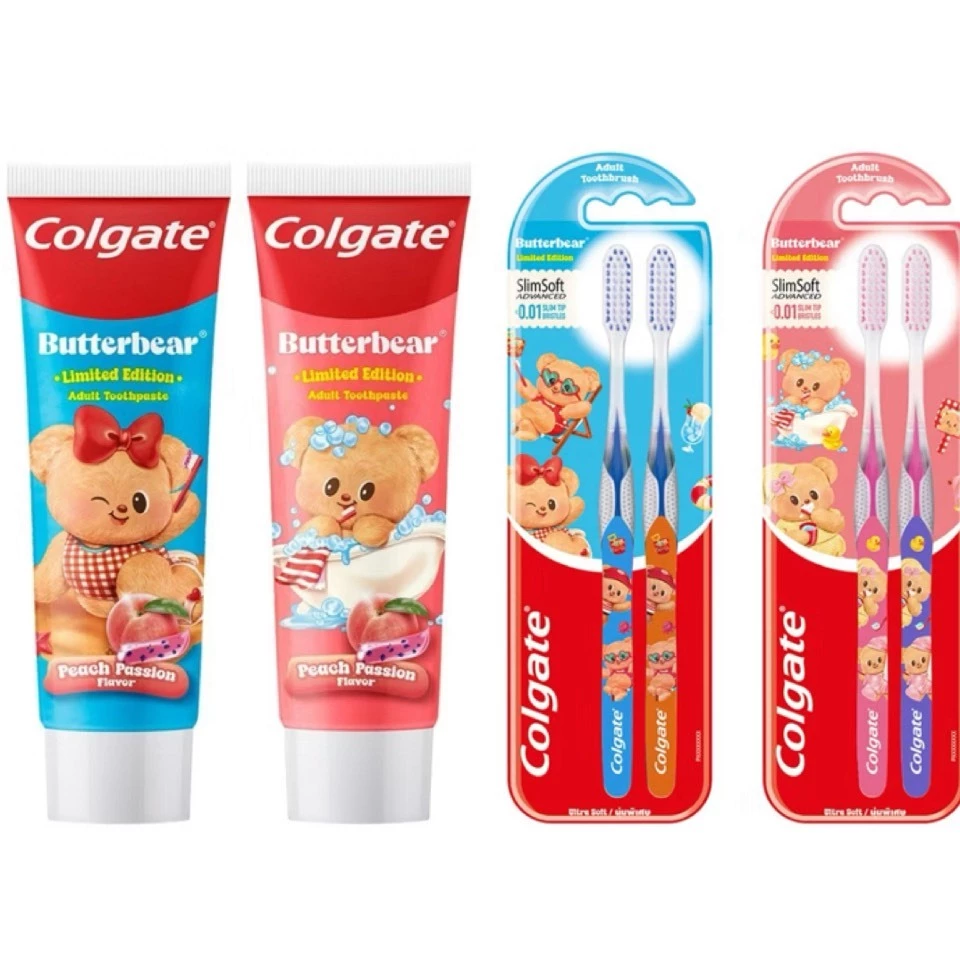 Colgate Butterbear 100g. คอลเกต หมีเนย ยาสีฟันหมีเนย บัตเตอร์แบร์ 100 กรัม Limited Edition Toothpaste.