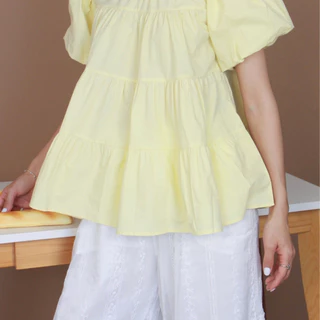(S-3XL) CHAWY Butter & Flour Bun Blouse 🍞 C4792 เสื้อแขนพอง เสื้อตุ๊กตา