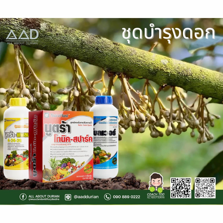 ชุดบำรุงดอก ของนูตร้าแพลนท์ 4-24-26/โทนิคสปาร์ค/โบลเวอร์