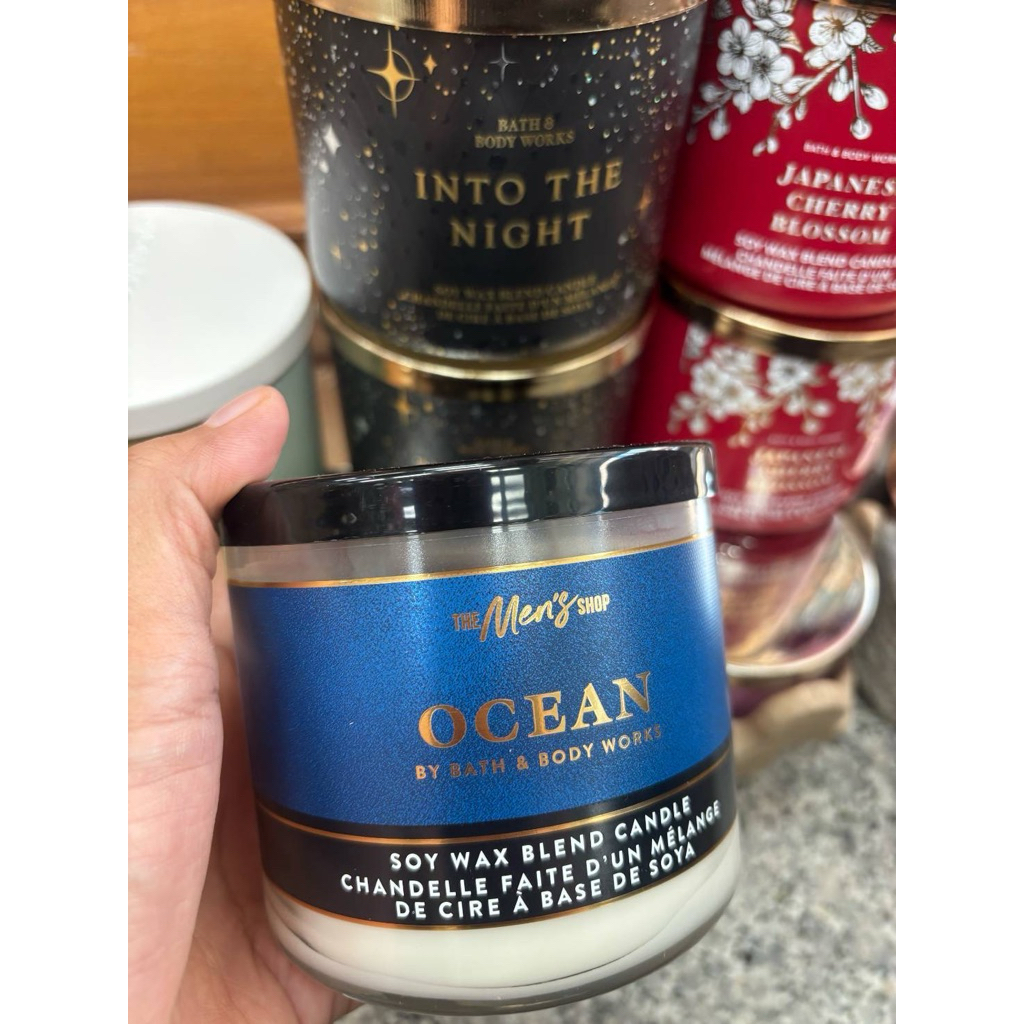 Ocean เทียนหอม 3 ไส้ Bath & Body Works 411g.