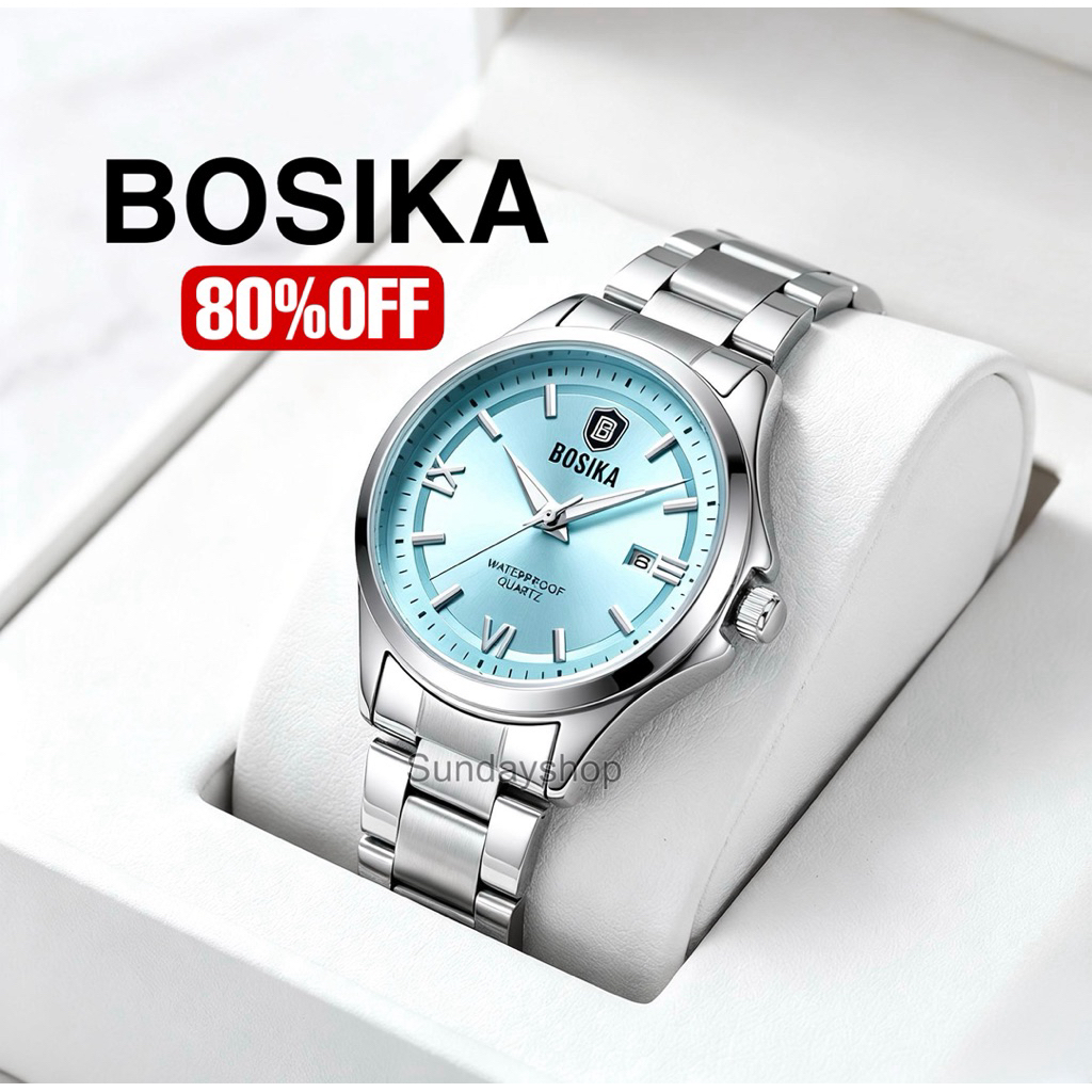 (BK24) นาฬิกาทรงกลมBOSIKA มีวันที่