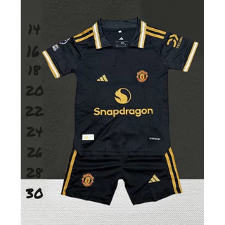 ชุดบอลชุดกีฬาเด็กเสื้อพร้อมกางเกงผ้านิ่มเย็นใส่สบายโลโก้ปัก+สกรีน