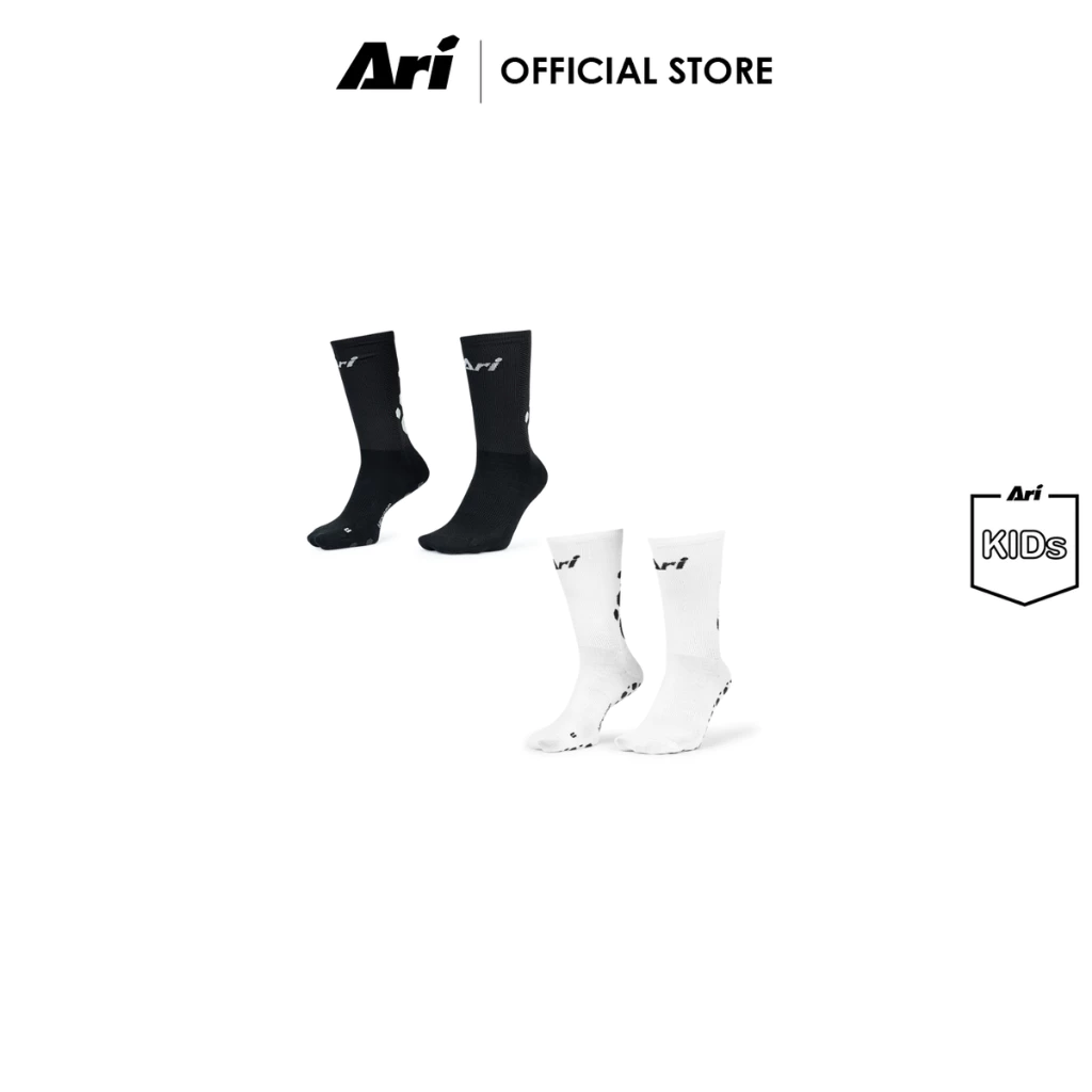 (สินค้าเด็ก) ARI KIDS HEX GRIP CREW SOCKS - ถุงเท้าครึ่งแข้ง เด็ก อาริ HEX GRIP