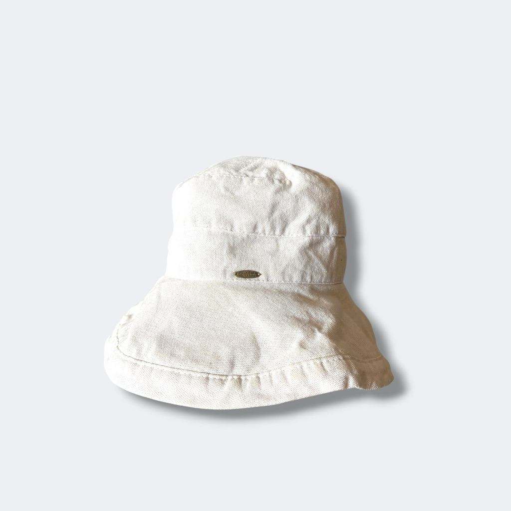 VINTAGE SCALA COLLEZIONE (HANDCRAFTED) WOMEN HATS COTTON CANVAS ไซส์ 57-59cmA
