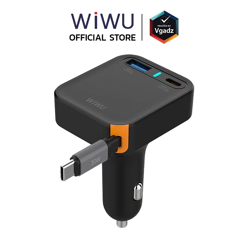WiWU ที่ชาร์จในรถ รุ่น Helix A+C Fast Car Charger 65W (Wi-CC033)