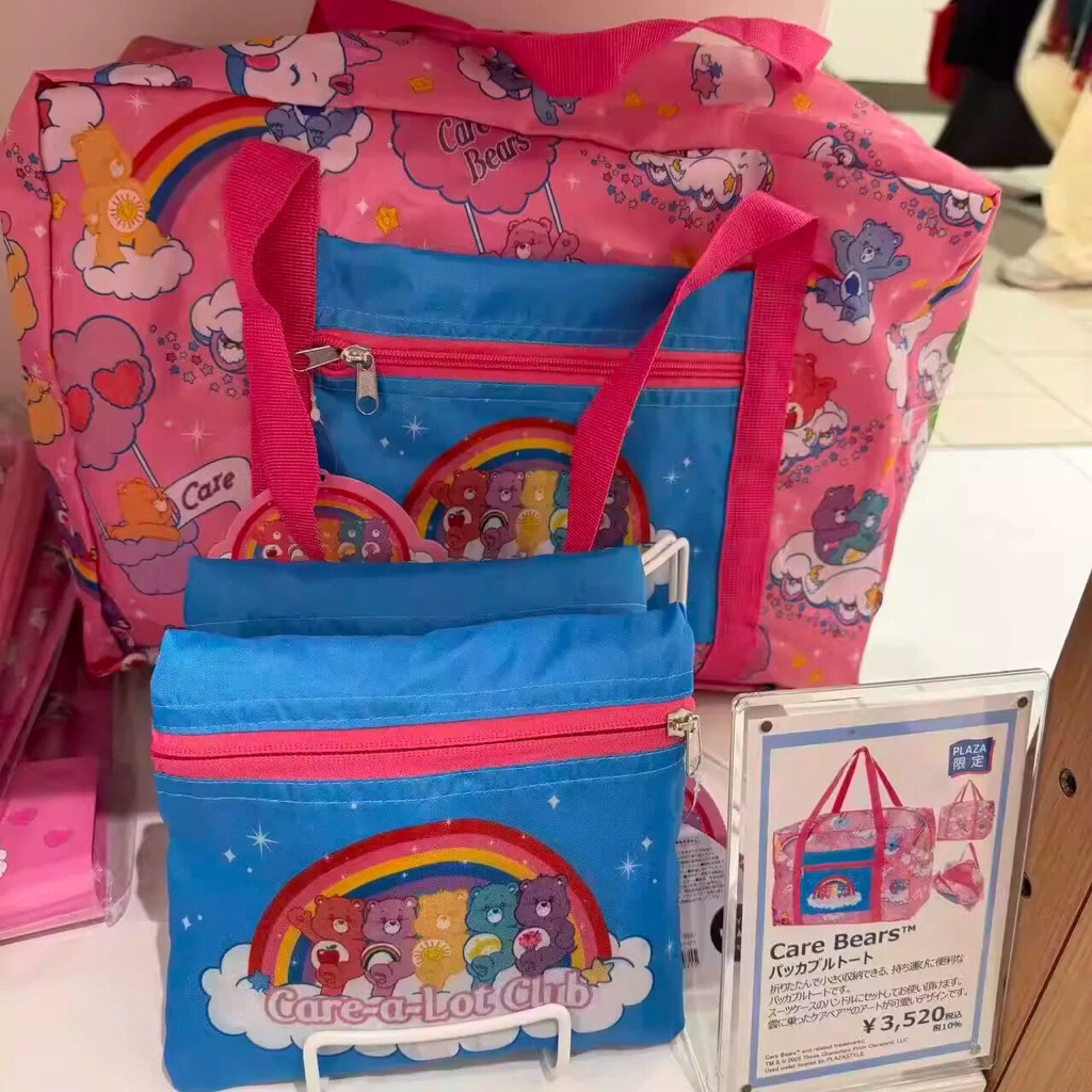 [พร้อมส่ง🇹🇭] กระเป๋า Care Bears x Wiggle Wiggle パッカブルトートPocketable Tote