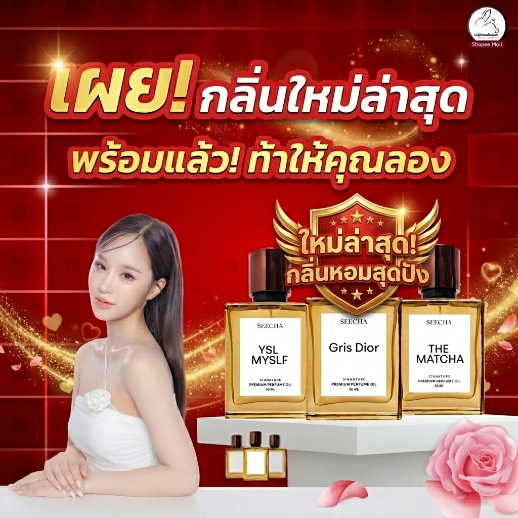 ⭐กลิ่นใหม่พร้อมส่ง⭐  น้ำหอมสีชา Seecha [ส่งทุกวัน] ⭐2แถม1⭐  Seecha oil Perfume สีชา ของแท้ ออยน้ำหอม