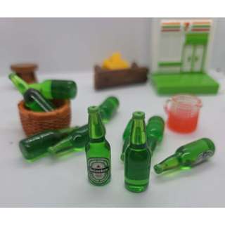 ่j125ขวดเบียร์ไฮนาเก้น ของจิ๋วdiyแพ็ค 10 ชิ้น