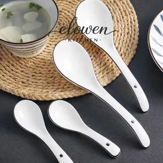Elowen Kitchen จาน ชาม ถ้วยน้ำจิ้ม เซรามิกสไตล์ญี่ปุ่น ลายยามาดะ เข้าไมโครเวฟได้
